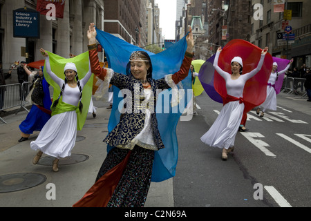 2011: persische Parade, Madison Avenue, New York City. Stockfoto