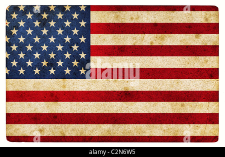 Computer entworfen, sehr detaillierte Grunge texturierte Darstellung der USA-Flagge Stockfoto