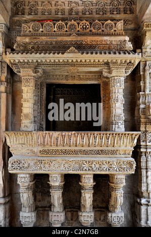 Stufenbrunnen (Adalaj Vav) in Gujarath, Indien Stockfoto