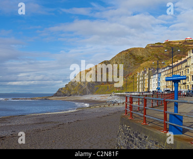 North Beach und Marine Terrace Aberystwyth Ceredigion Cardiganshire Mid Wales UK Vereinigtes Königreich GB Großbritannien Stockfoto