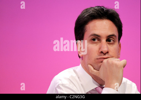 Ed Miliband besucht der Labour Party Conference 2009 in Brighton, 27. September 2009. Stockfoto