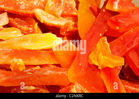 kandierten Früchten gesüßt, farbigen gelb und rot Stockfoto