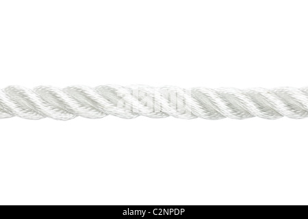 Starken Nylon-Seil isoliert auf weiss Stockfoto