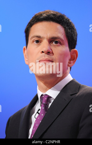 David Miliband MP besucht die Labour Conference 2009 in Brighton, 1. Oktober 2009. Stockfoto