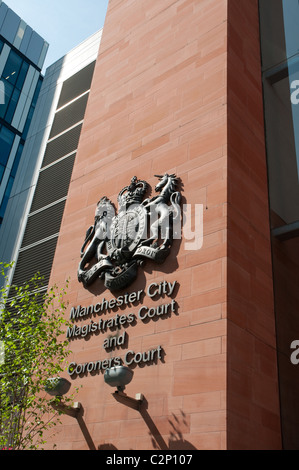 Manchester City Magistrates Court und Leichenbeschauer Büro, Stadtzentrum von Manchester. Stockfoto