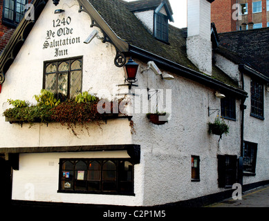 Ye Olde Salutation Inn, Nottingham, England, UK. Stockfoto