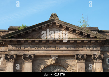 Smithfield Market Hall, Swan Street,Manchester.Now verlassener Gebäude war eine von mehreren in der Gegend ihr Fleisch, Obst, Gemüse. Stockfoto