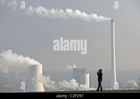 Kohle-Kraftwerk, Deutschland. Stockfoto