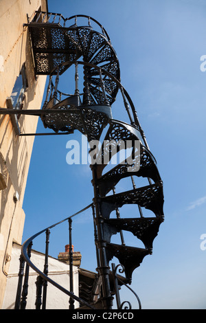 Spiralförmige Treppe Süden blicken Turm am Strand von Aldeburgh, Suffolk, UK Stockfoto