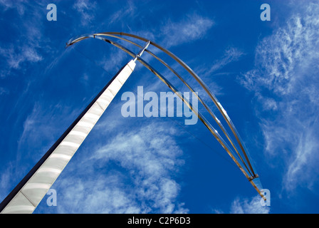 Gründe für voyaging; Skulptur von Graham Bennet außerhalb Neuseelands Christchurch Art Gallery Stockfoto