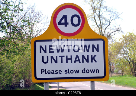 Newtown Unthank Zeichen, Leicestershire, England, UK Stockfoto