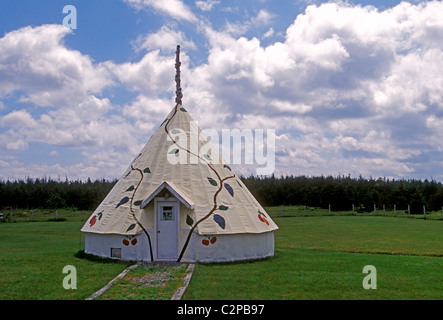 Heim, Haus, Tipi, Dorf Grande-Anse, Provinz New Brunswick, Kanada Stockfoto