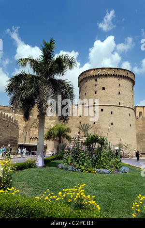 Die Zitadelle des SALADIN, auch genannt Al-Qala befindet sich neben dem Mohammed Ali Mosque in Kairo. Es ist eine ummauerte Festung an der Spitze Stockfoto