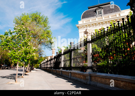 Calle de Claudio Moyano, Madrid, Spanien Stockfoto