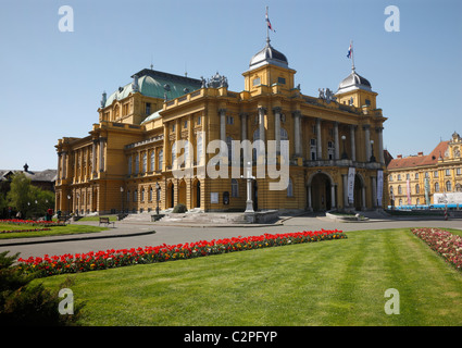 Zagreb, Nationaltheater Stockfoto