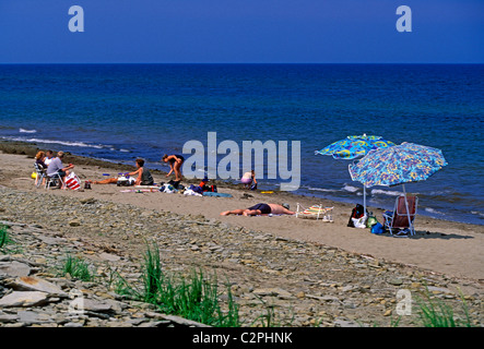 Menschen am Strand bei Irving Eco-Center Stadt von Buctouche New Brunswick Provinz Kanada Nordamerika Stockfoto