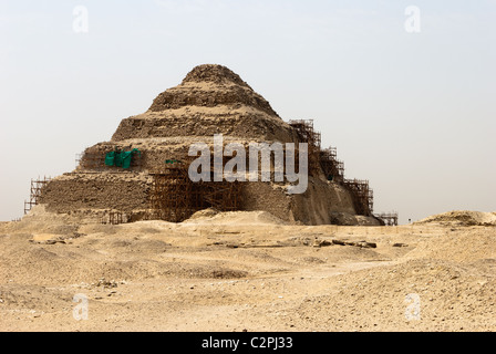 Pyramide des Djoser - Nekropole Sakkara, Unterägypten Stockfoto