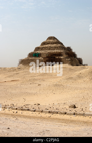 Pyramide des Djoser - Nekropole Sakkara, Unterägypten Stockfoto
