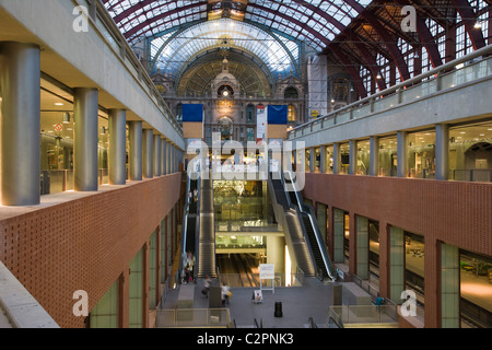 Antwerpen-Centraal. Antwerpen Hauptbahnhof. Belgien Stockfoto