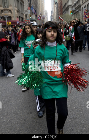 2011: persische Parade, Madison Avenue, New York City. Stockfoto