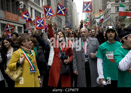 2011: persische Parade, Madison Avenue, New York City. Stockfoto