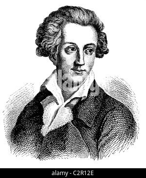 August von Kotzebue (1761-1819), Dramatiker und Schriftsteller, historische Abbildung, ca. 1886 Stockfoto