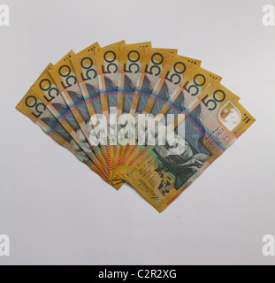 Australische $50-Dollar-Noten Stockfoto