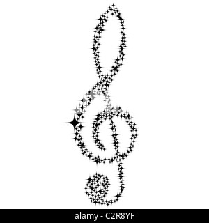 Musiknoten Notenschlüssel Vektor Hintergrund für den Einsatz im design Stockfoto