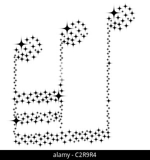 Musiknoten Vektor Hintergrund für den Einsatz im design Stockfoto