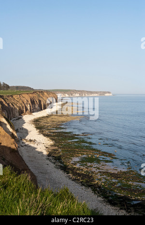 Blick nach Norden entlang der Küste East Yorkshire aus Sowerby Bridlington Stockfoto