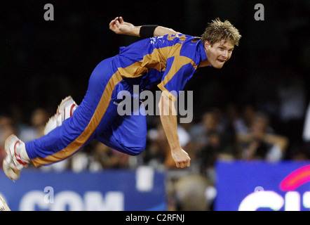 Shane Watson Spieler von Rajasthan Royals in Aktion, während eines Spiels gegen Delhi Daredevils bei IPLT20 Match Wankhede Stadium Stockfoto