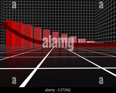 Finanzen-Diagramm. 3D Stockfoto