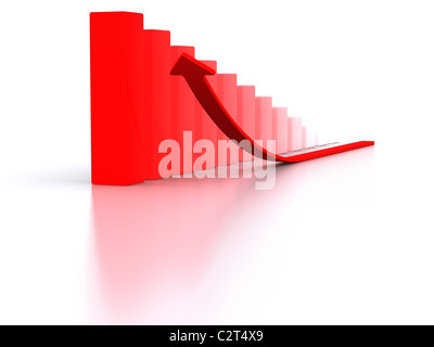 Finanzen-Diagramm. 3D Stockfoto