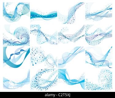 Abstrakte Wasser Vektor Hintergrund mit Luftblasen Stockfoto