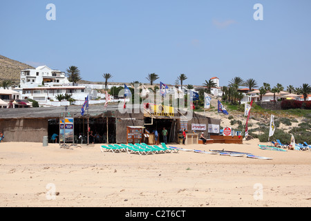 Windsurf Center Rene Egli auf der Kanarischen Insel Fuerteventura, Spanien. Stockfoto