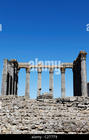 Die Templo Romano (Tempel der Diana) in Evora, Portugal. Stockfoto