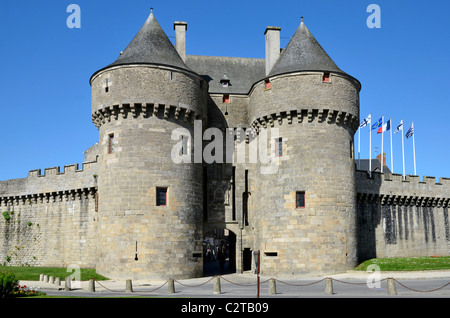 Haupteingang der mittelalterlichen Burg von Guérande in der Region Pays De La Loire in Frankreich Stockfoto