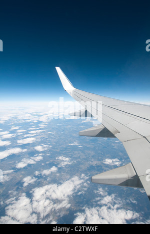 Flugzeug, Flugzeugflügel Stockfoto
