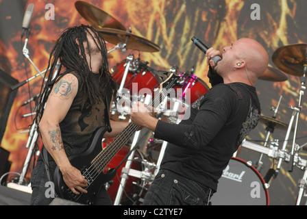 Gestörte Download Festival 2008 - Tag eins bei Donington Park Derbyshire, England - 13.06.08 Stockfoto