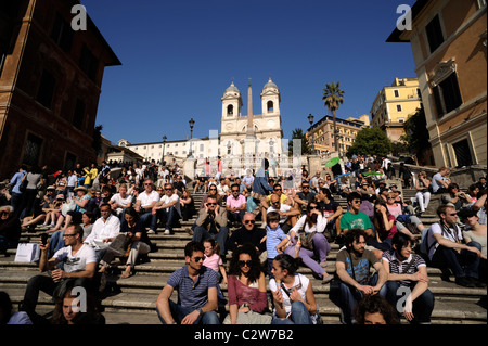 Italien, Rom, Piazza di Spagna, Spanische Treppe Stockfoto