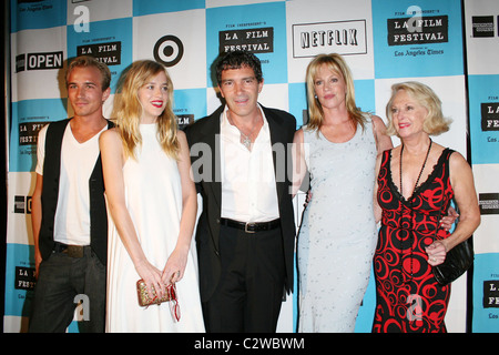 Jesse Johnson, Dakota Johnson, Antonio Banderas, Melanie Griffith Los Angeles Film Festival 2008 - Una Noche Con Antonio Stockfoto