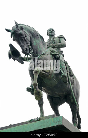 Den Haag/Den Haag (Gravenhaage). Reiterstatue (1924) des Königs Wilhelm II. Stockfoto