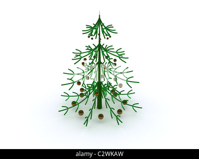 abstrakter Weihnachtsbaum. 3D firtree Stockfoto