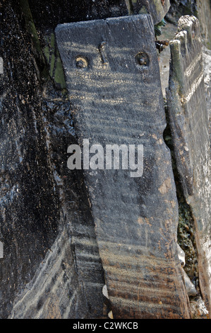 Hafen-Schritte Posten in Broadstairs, England. Stockfoto