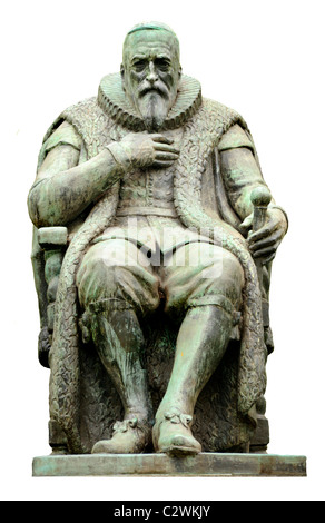 Den Haag/Den Haag (Gravenhaage). Statue von Johan van Oldenbarnevelt auf Lange Vijverberg Stockfoto