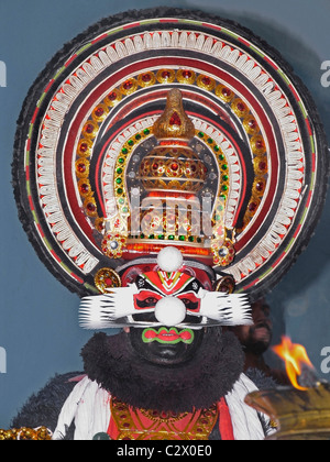 Kathakali, eine spektakuläre klassischer Tanz-Drama von Kerala, Indien Stockfoto