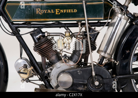 1914 royal Enfield 3hp Motorrad Stockfoto