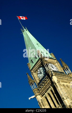 Der Peace Tower auf dem Parlamentshügel in Ottawa, Ontario, Kanada Stockfoto