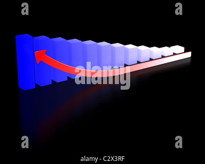 Finanzen-Diagramm. 3D Stockfoto