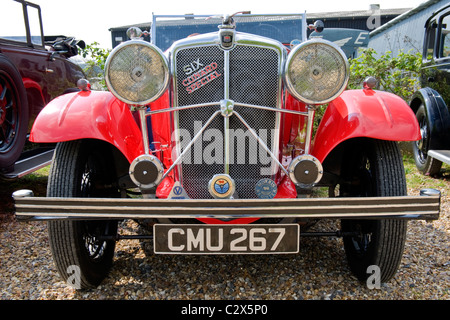 de Havilland Aircraft Erbe Zentrum Museum Morris Autos Tag, selten 1935 Morris 6 Cunard spezielle 1,4 l 2dr Drop Kopf Cabrio Stockfoto